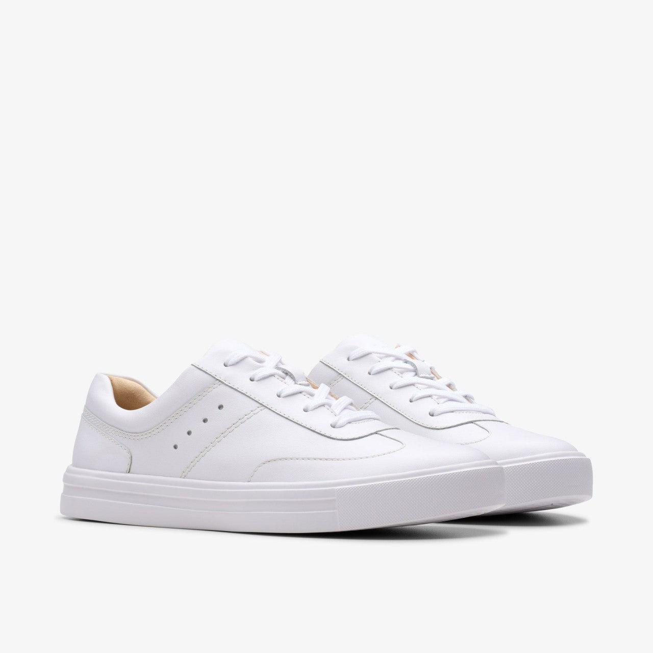 Women Makea Court White Leather