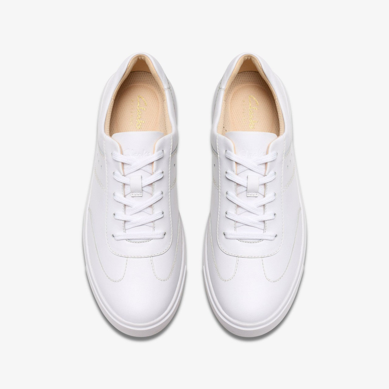 Women Makea Court White Leather