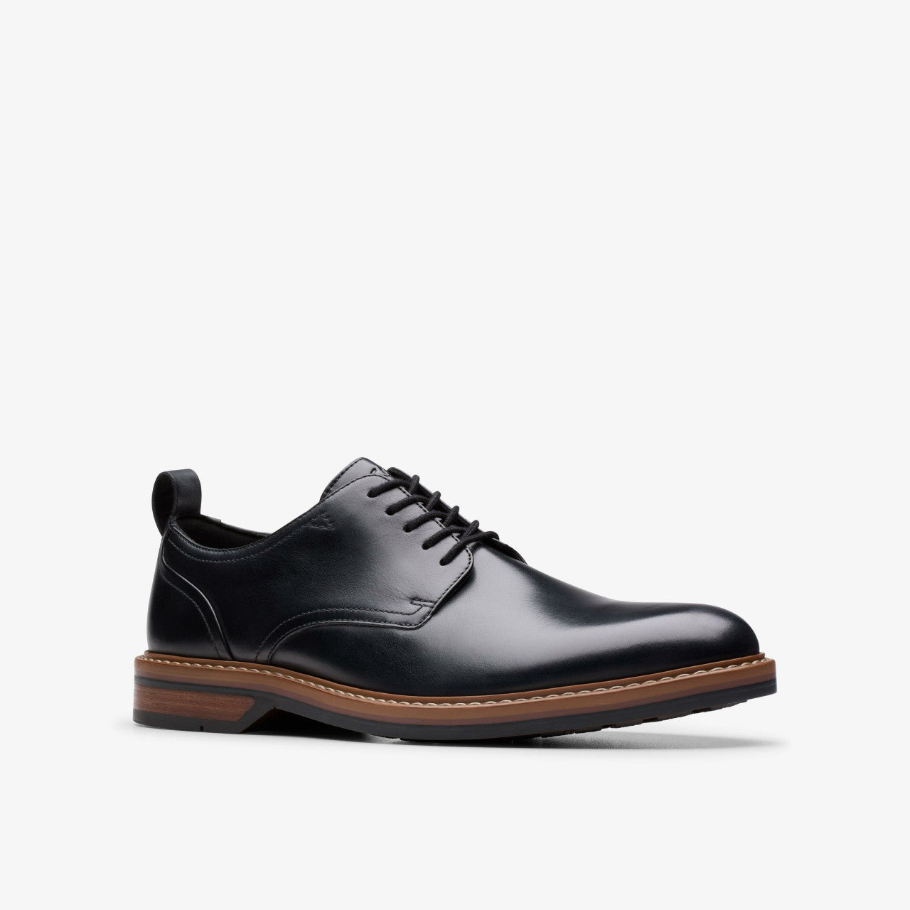 Men Aldwin Lace Black Leather