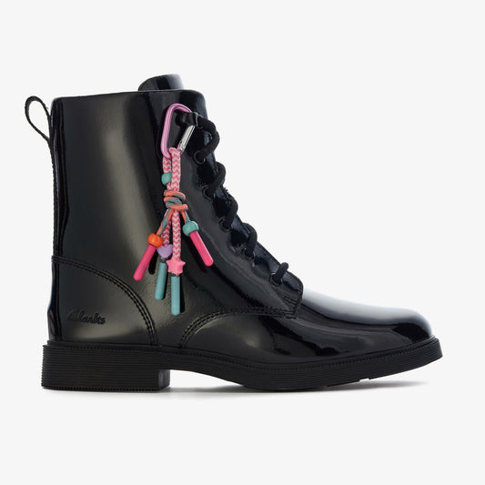 Kids Oaklyn Charm Older Black Patent
