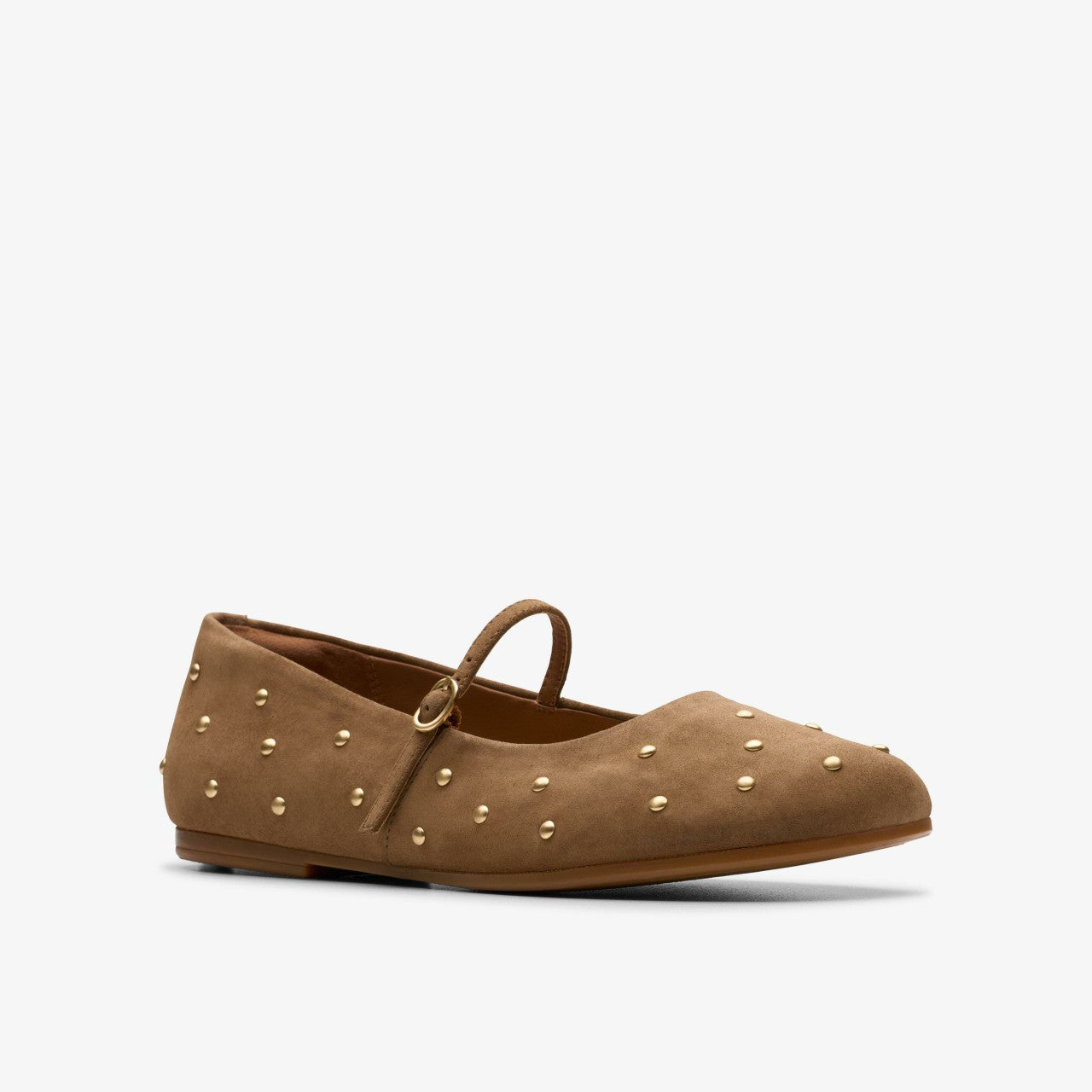 Women Livia Stud Walnut Suede