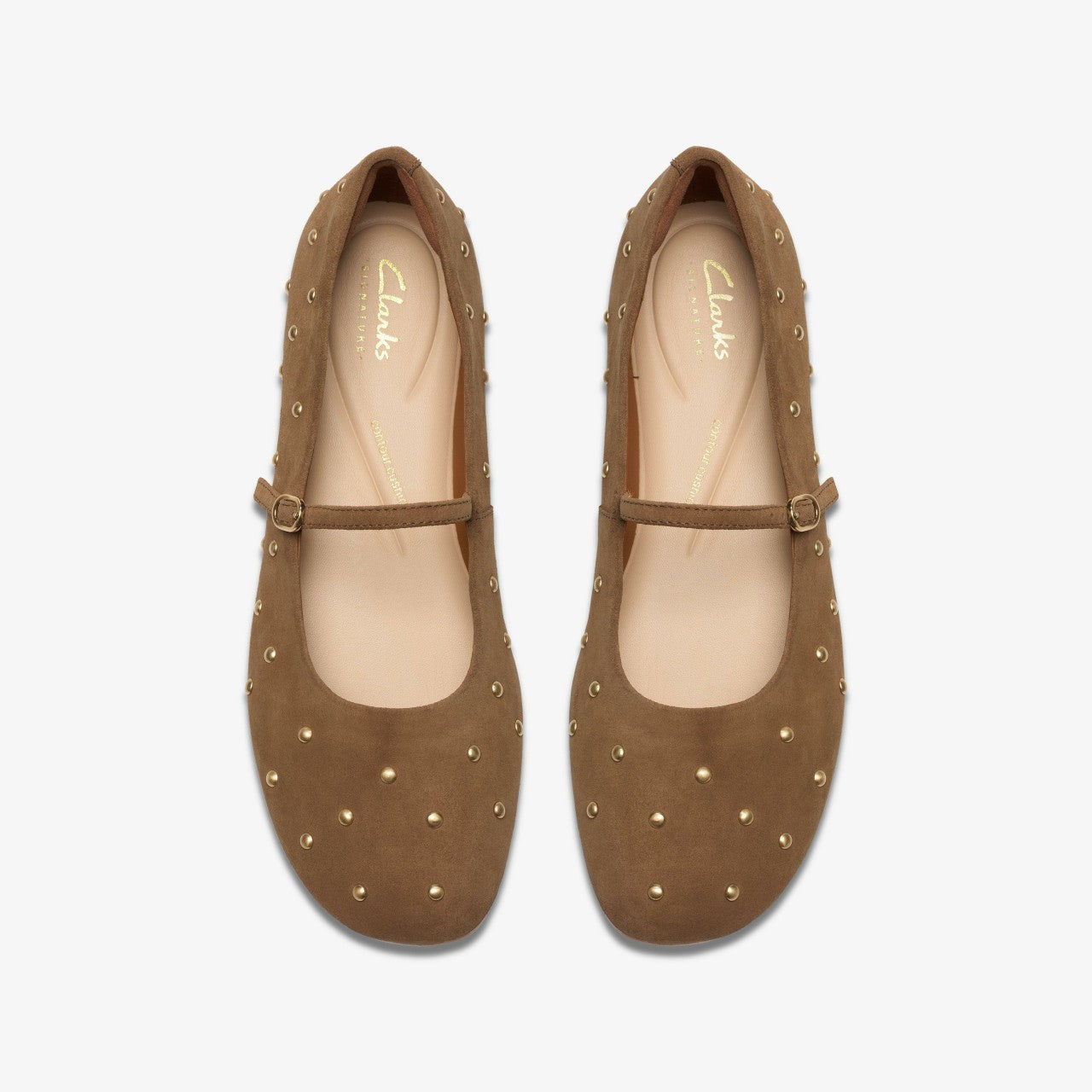 Women Livia Stud Walnut Suede