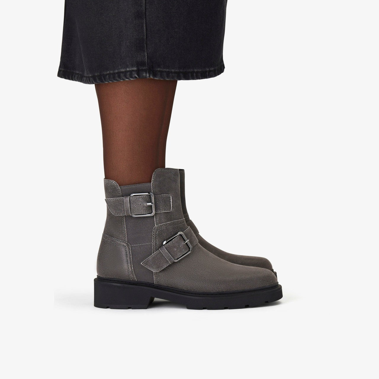Women Lauryl Bay Dark Grey Leather