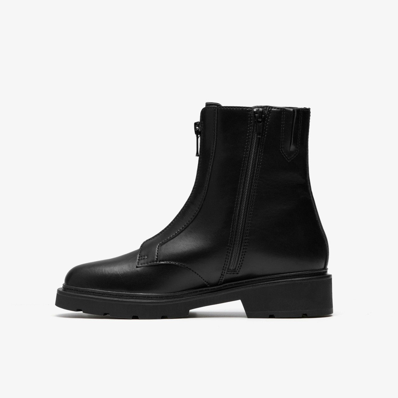 Women Lauryl Zip Black Leather