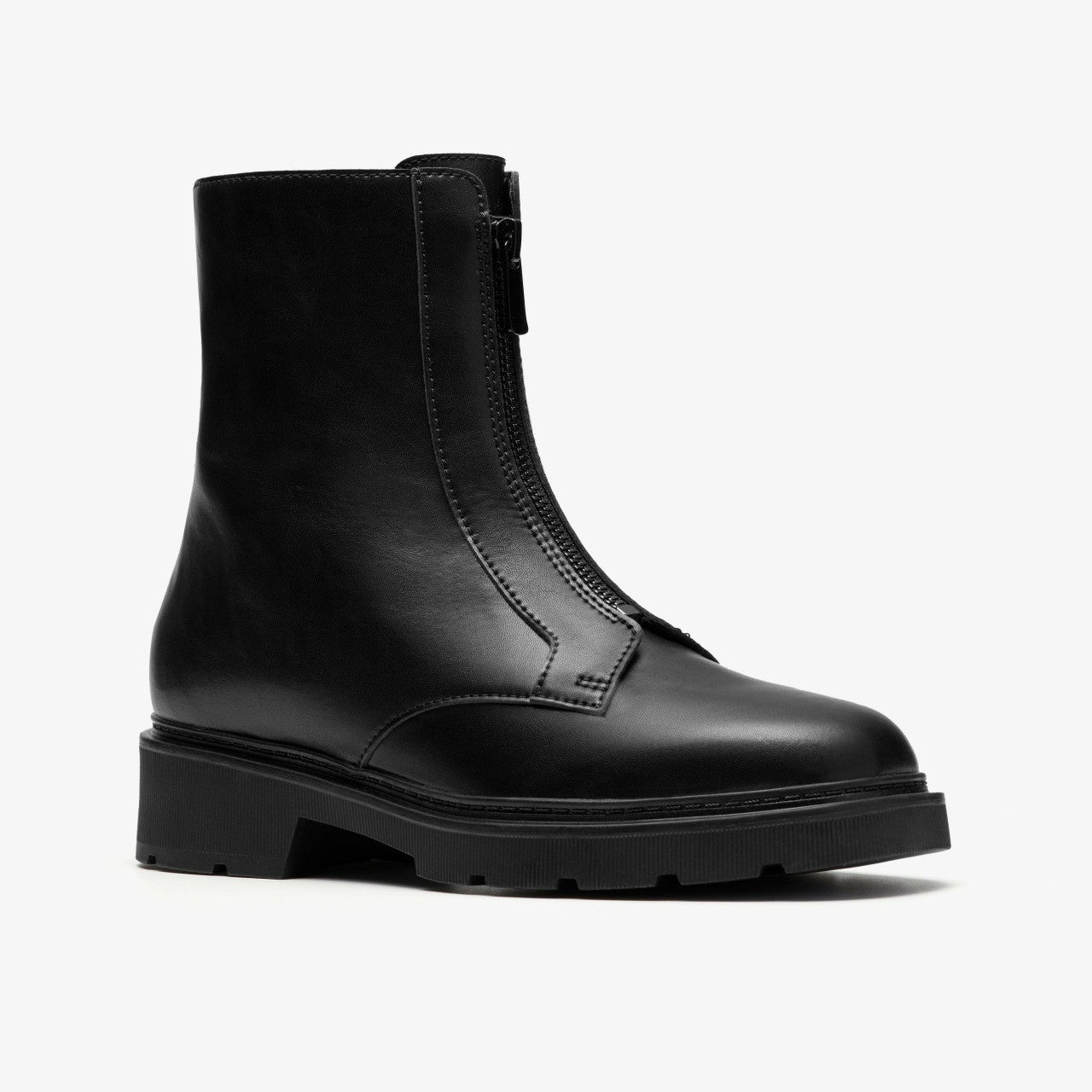 Women Lauryl Zip Black Leather