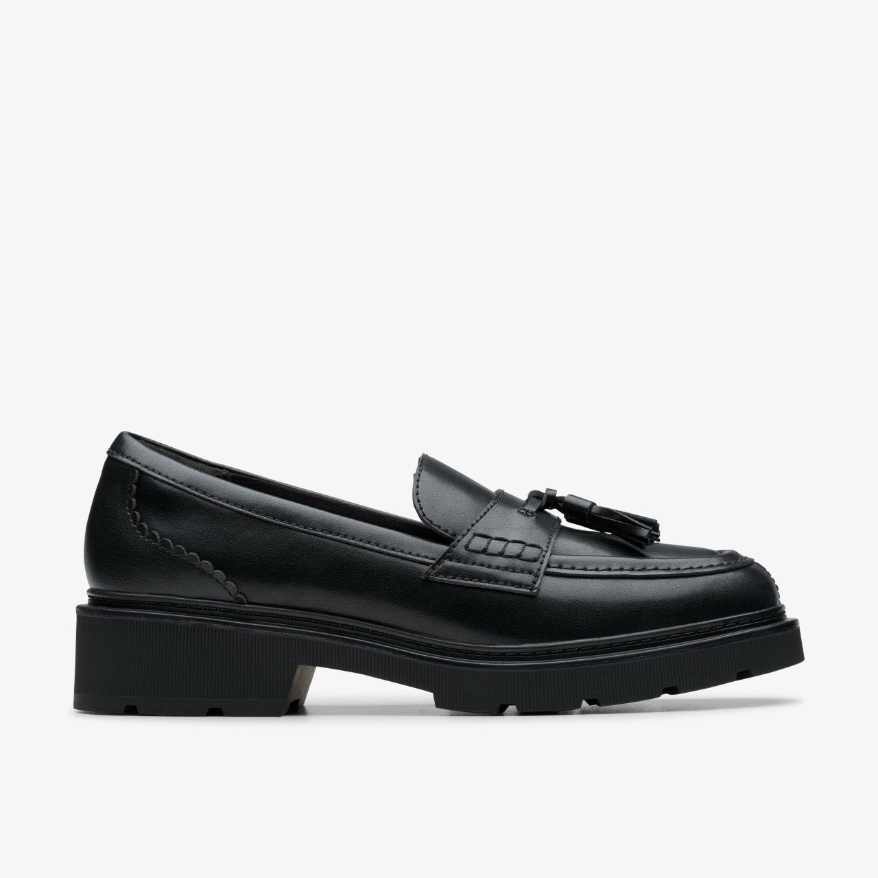 Women Lauryl Tassel Black Leather