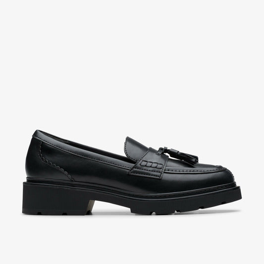 Women Lauryl Tassel Black Leather