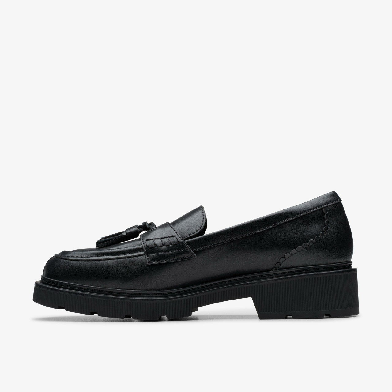Women Lauryl Tassel Black Leather