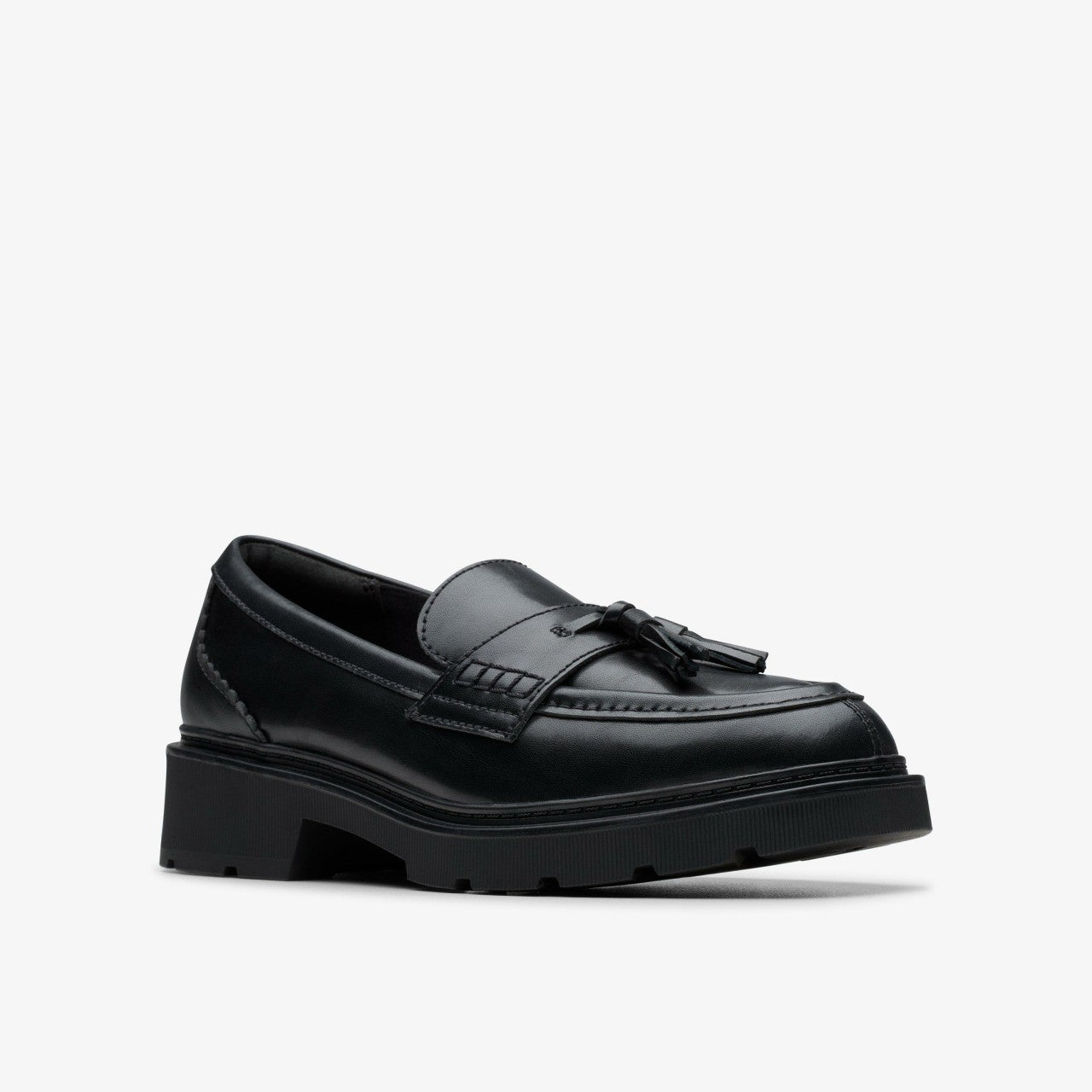 Women Lauryl Tassel Black Leather