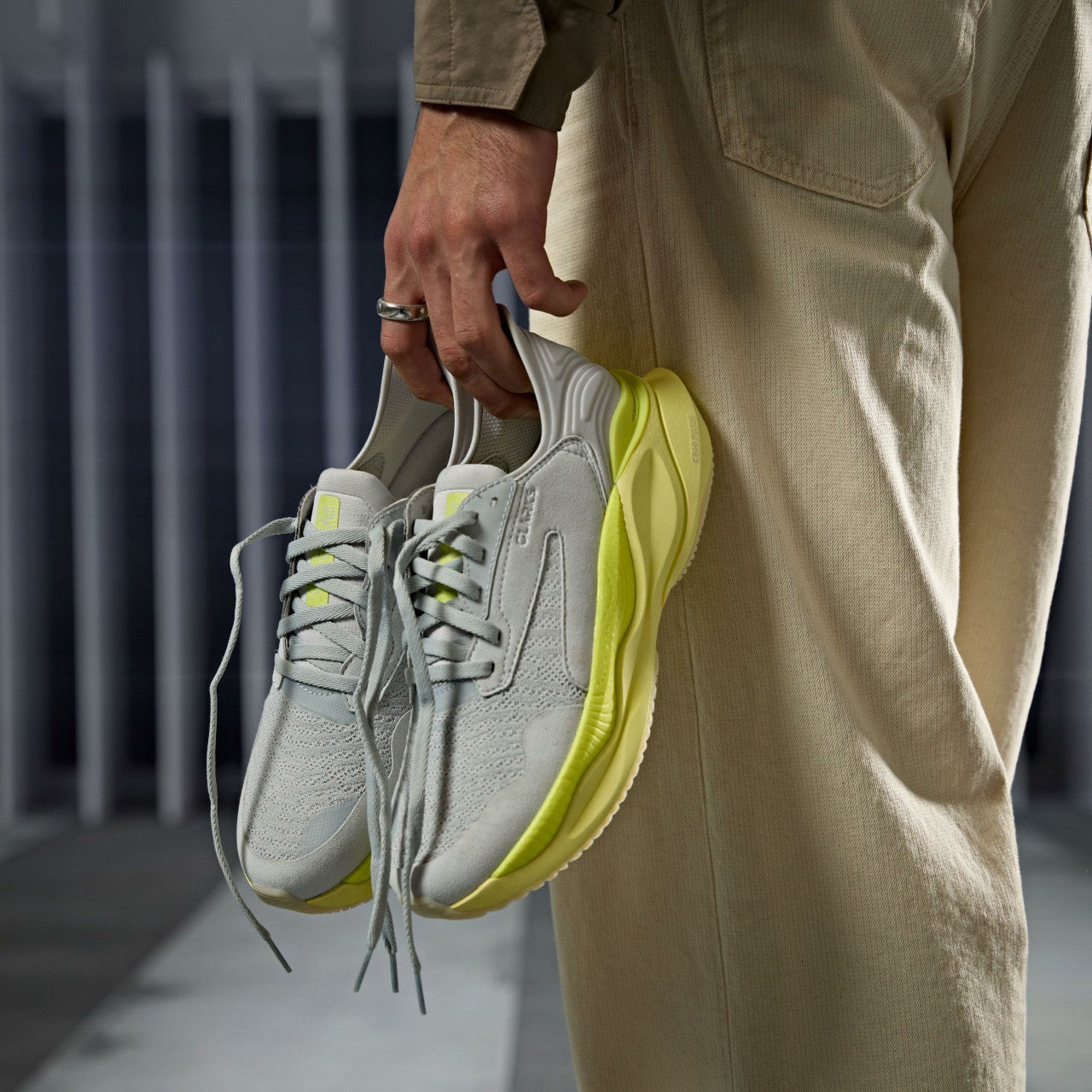 Men Clarks Pace Lime Combination