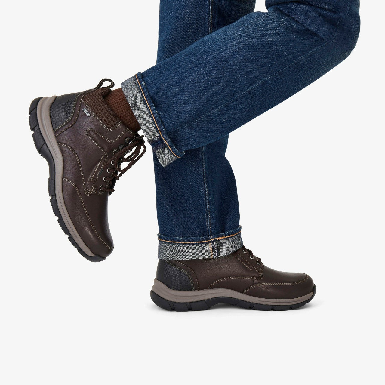 Men Spypath Hi GORE-TEX Dark Brown Leather