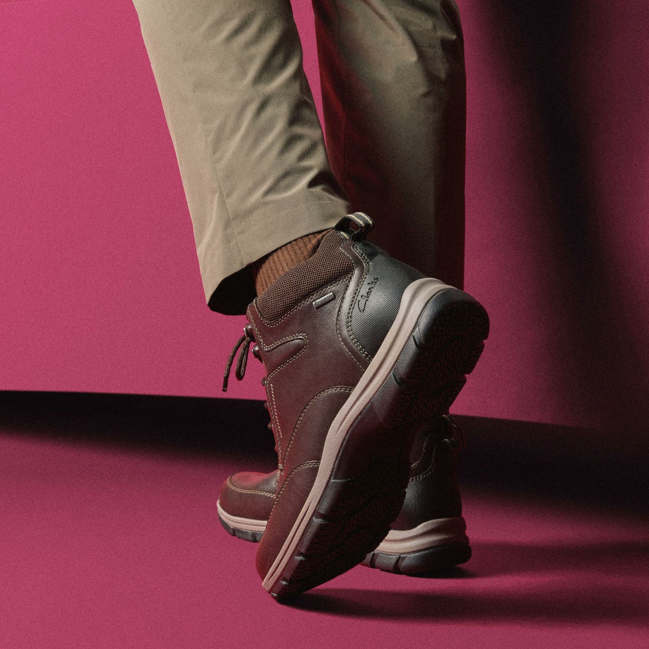 Men Spypath Hi GORE-TEX Dark Brown Leather