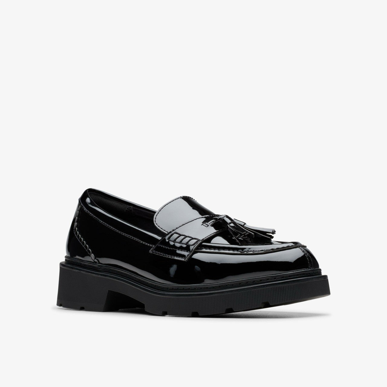 Women Lauryl Tassel Black Patent
