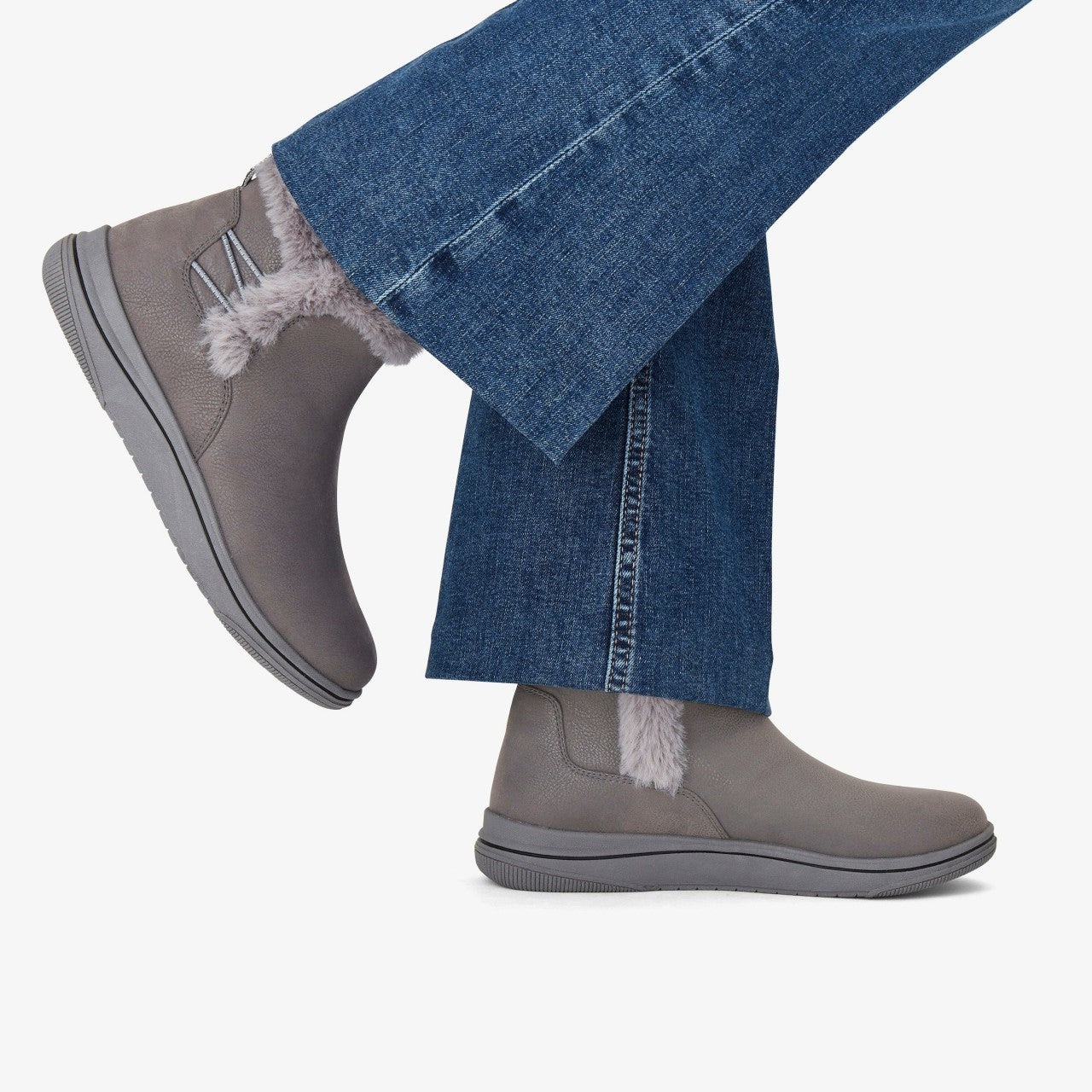 Women Brinkley Fur Dark Grey Combination