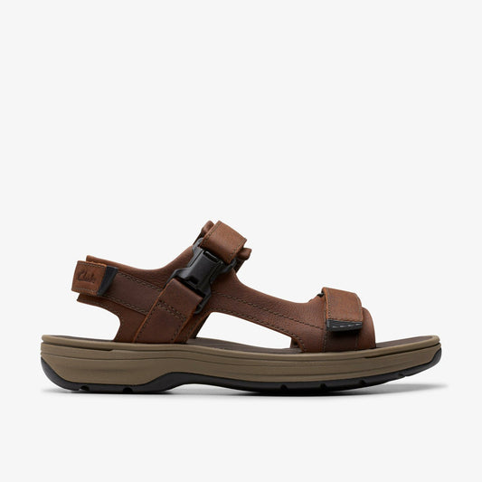 Men Saltway Edge Dark Brown Leather