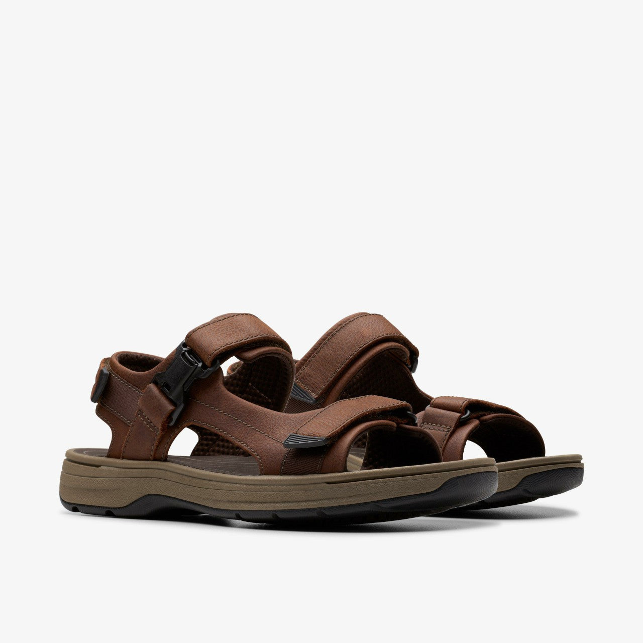 Men Saltway Edge Dark Brown Leather