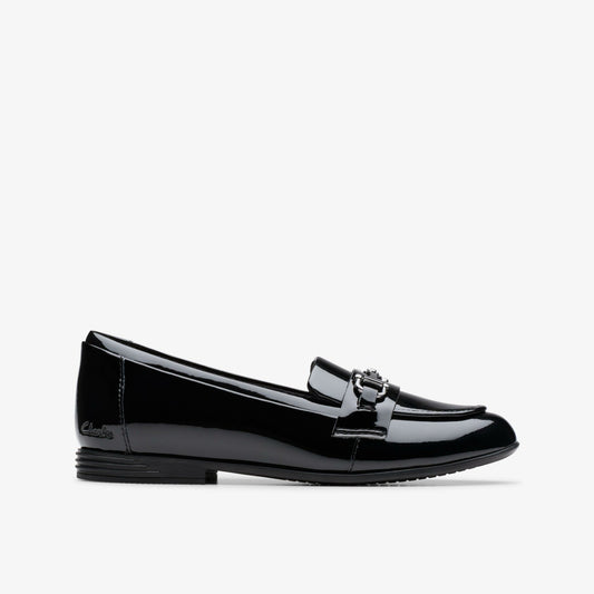 Kids Finja Loafer Older Black Patent