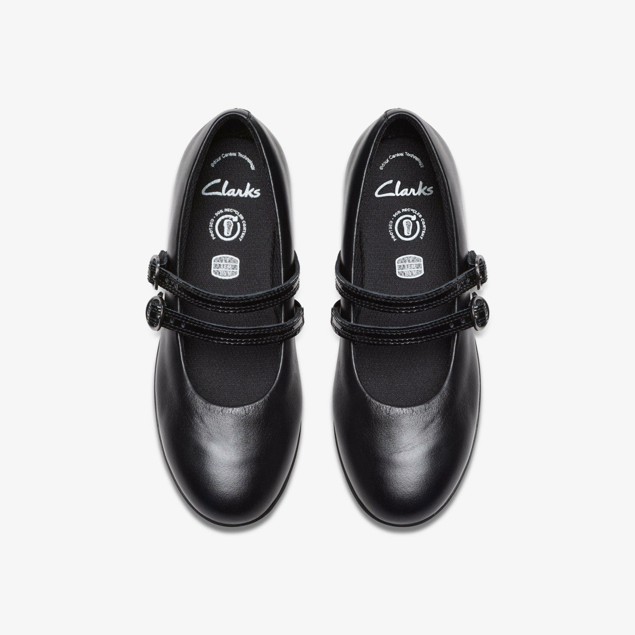 Kids Finja Bar Older Black Leather
