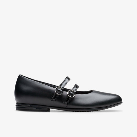 Kids Finja Bar Youth Black Leather
