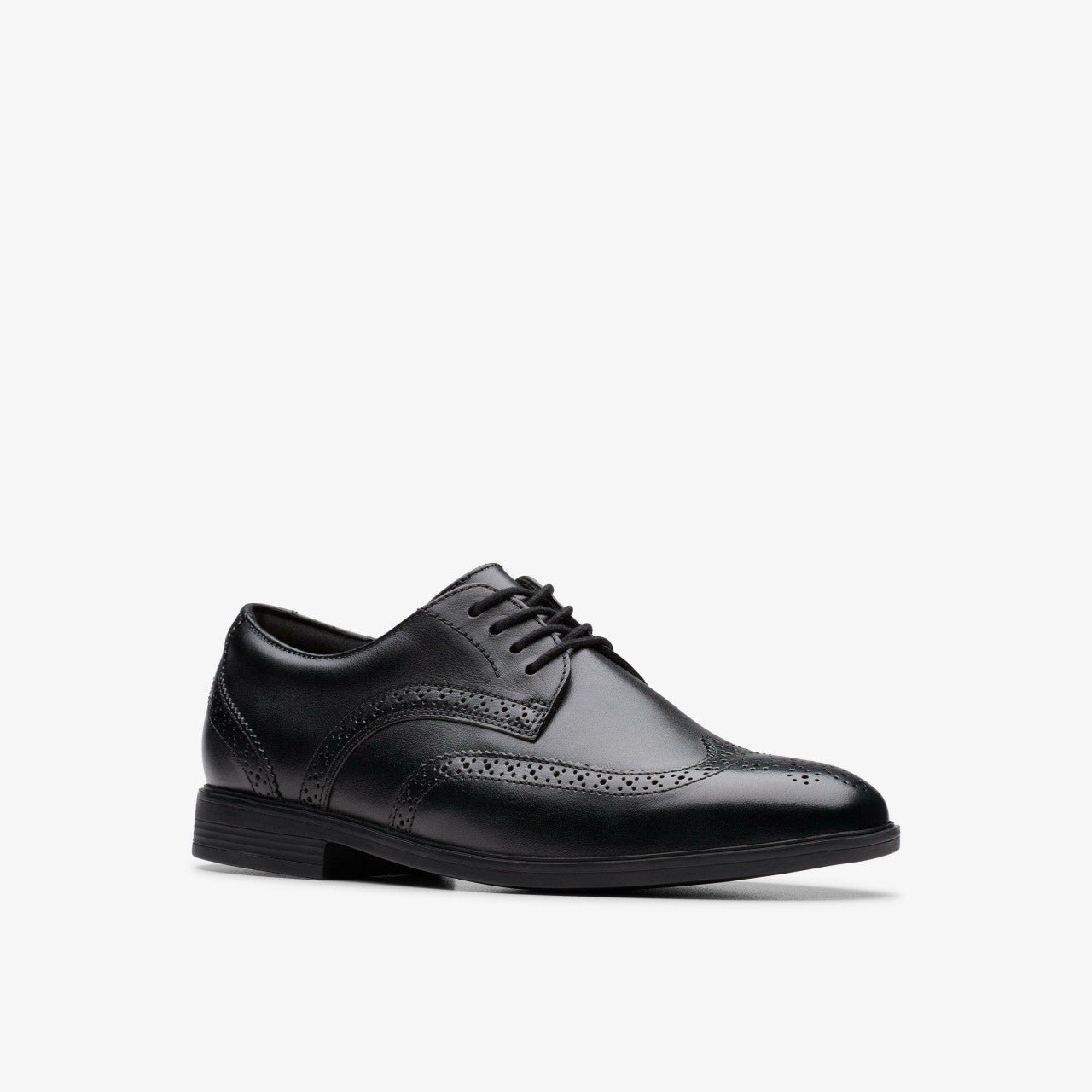 Kids Jonwin Wing Youth Black Leather