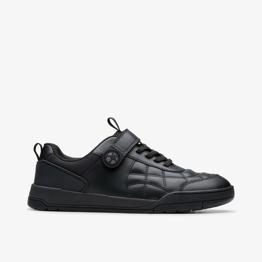 Kids Laser Cross Youth Black Leather