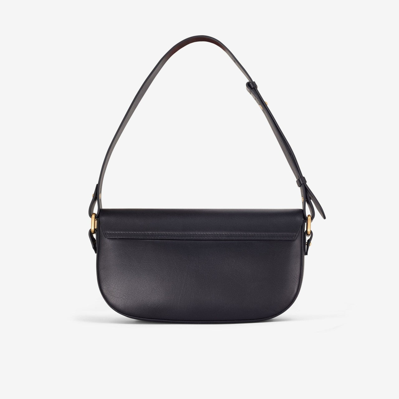 Women Baguette Dress Black Leather