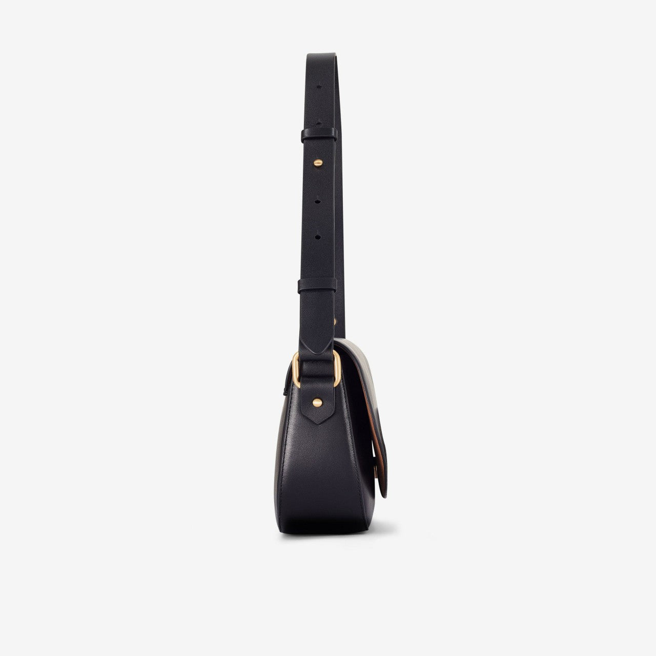 Women Baguette Dress Black Leather