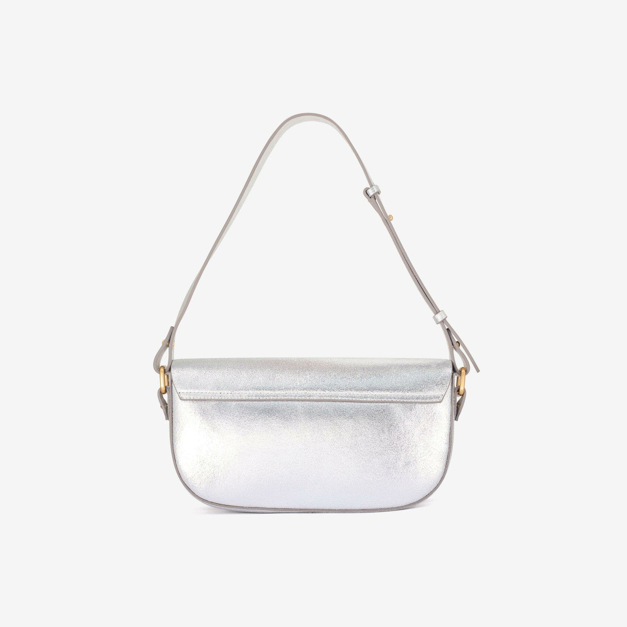 Women Baguette Dress Silver Leather