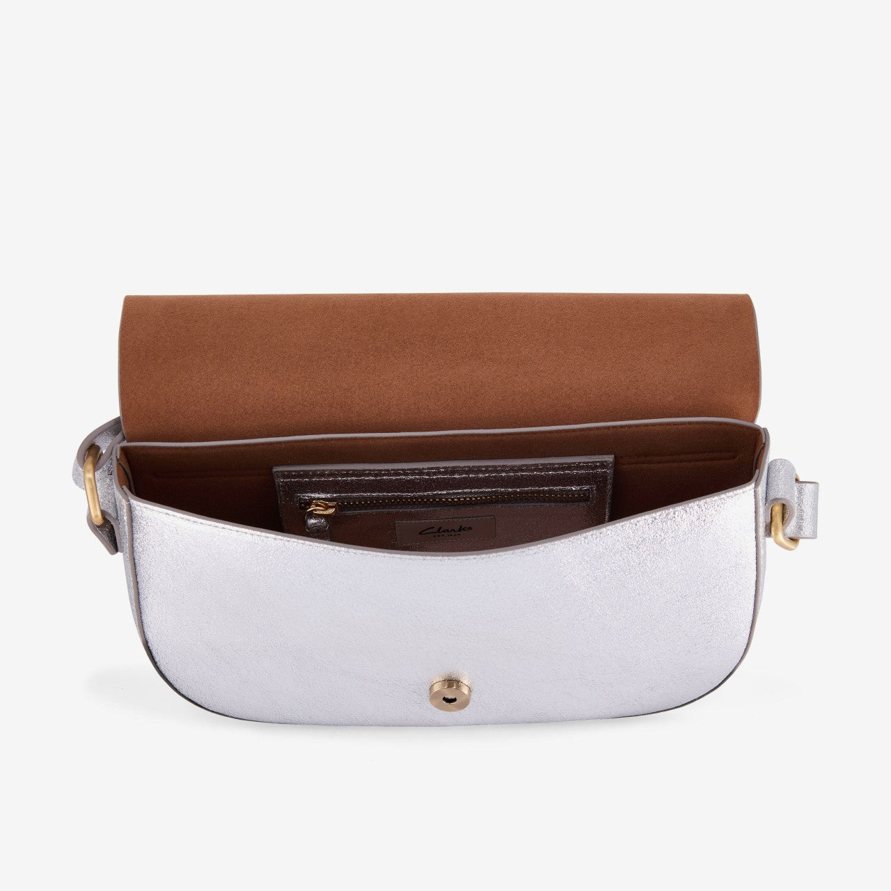 Women Baguette Dress Silver Leather
