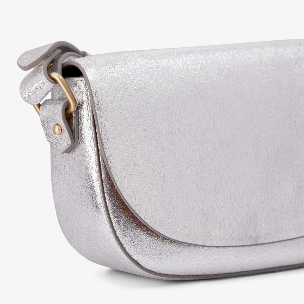 Women Baguette Dress Silver Leather