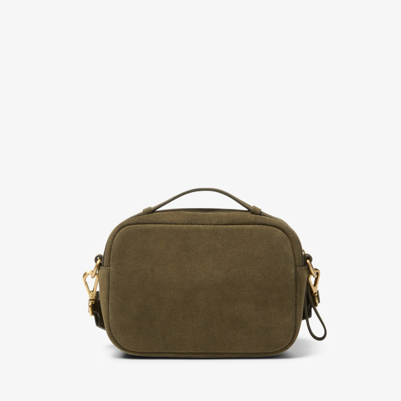 Women Camera Cross Olive Suede