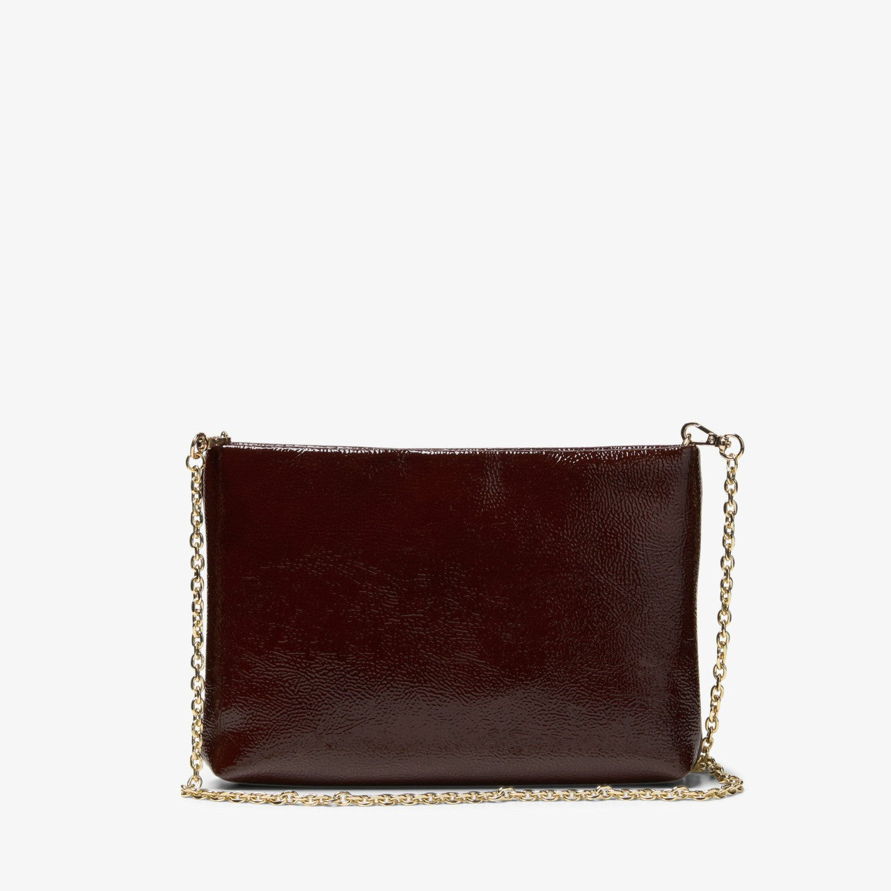 Women Dress Pouch Burgundy Patent