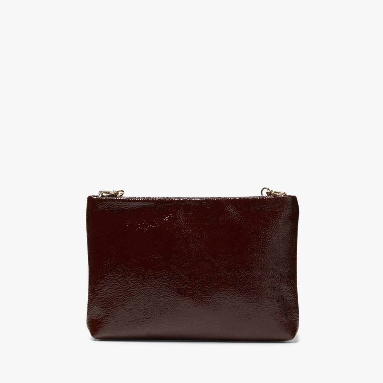Women Dress Pouch Burgundy Patent