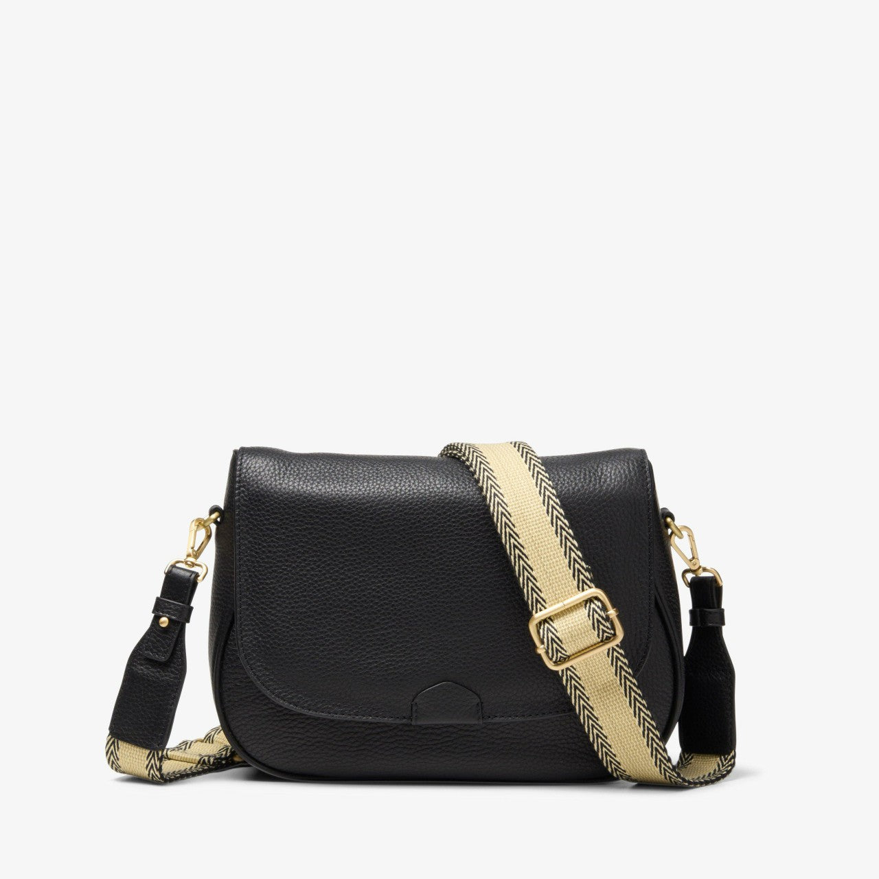 Women Utility Saddle Black Leather