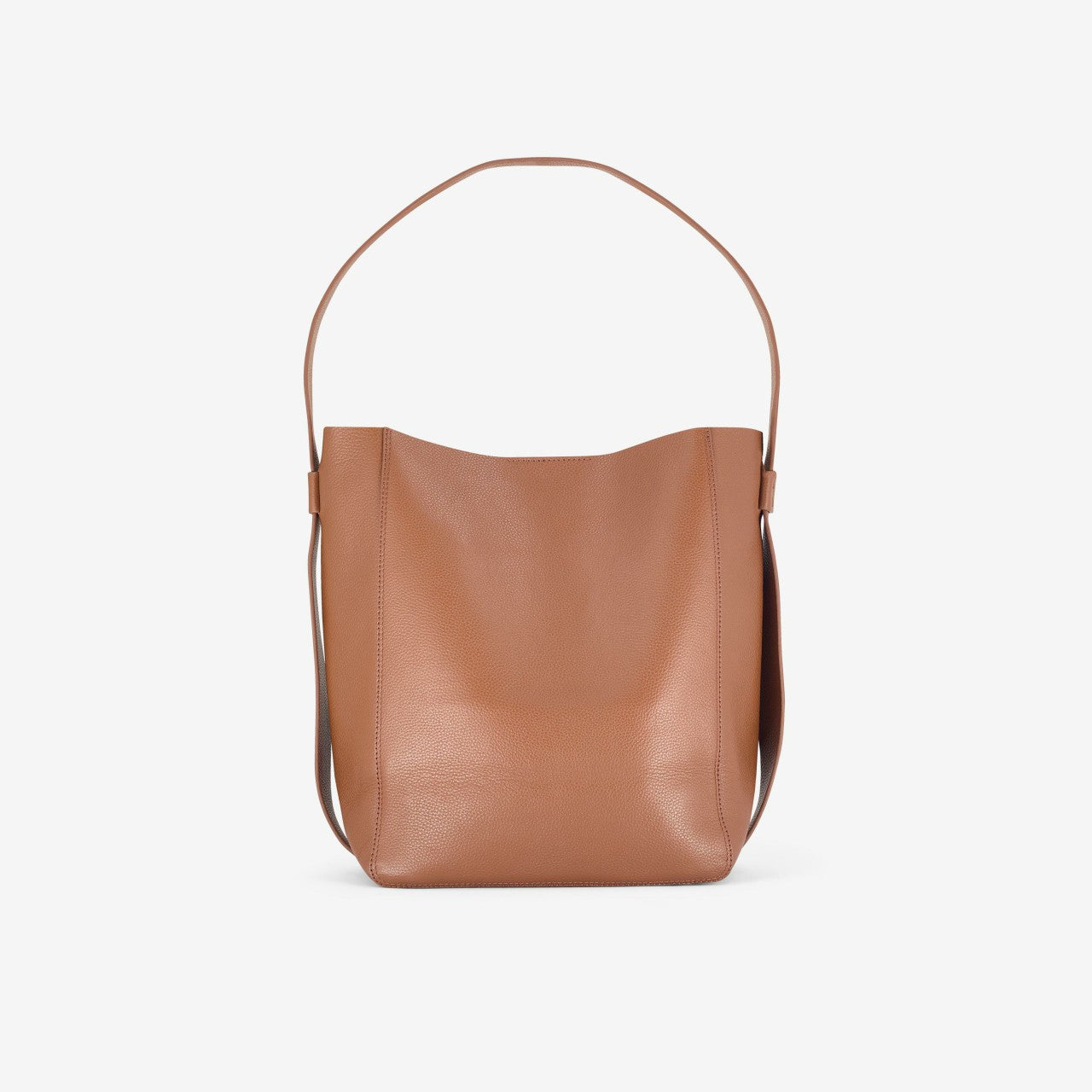 Women Bucket Tote Tan Leather