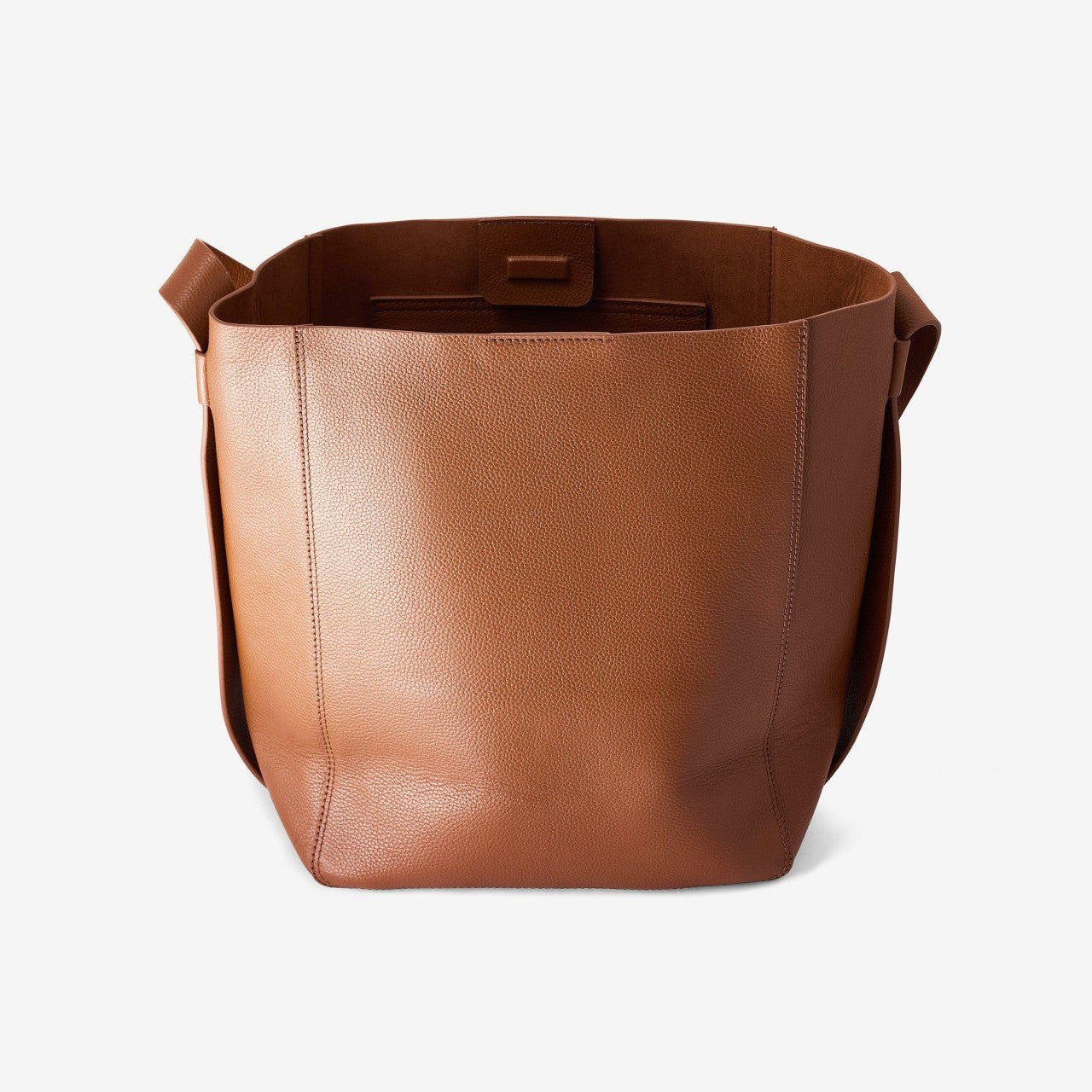 Women Bucket Tote Tan Leather