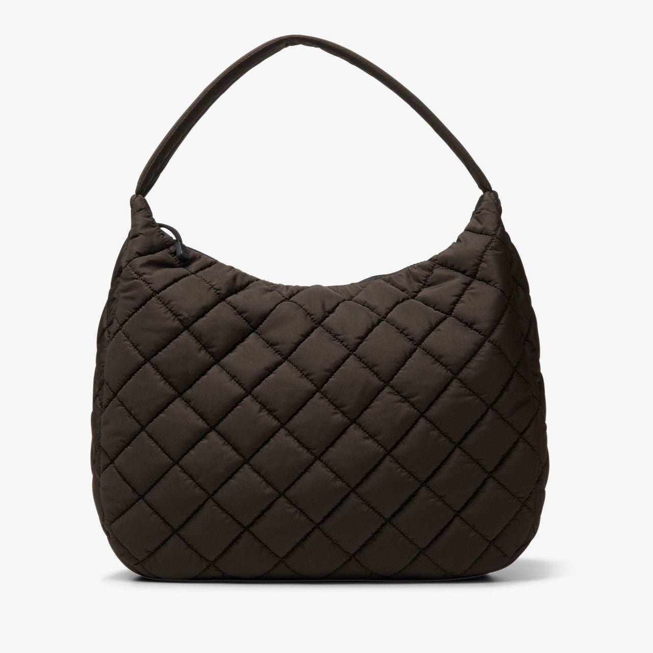 Women Quilted Tote Dark Brown