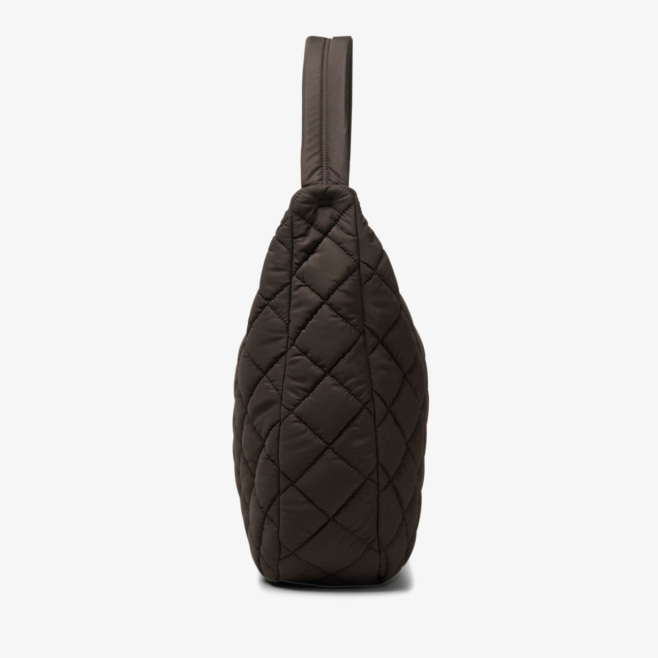 Women Quilted Tote Dark Brown
