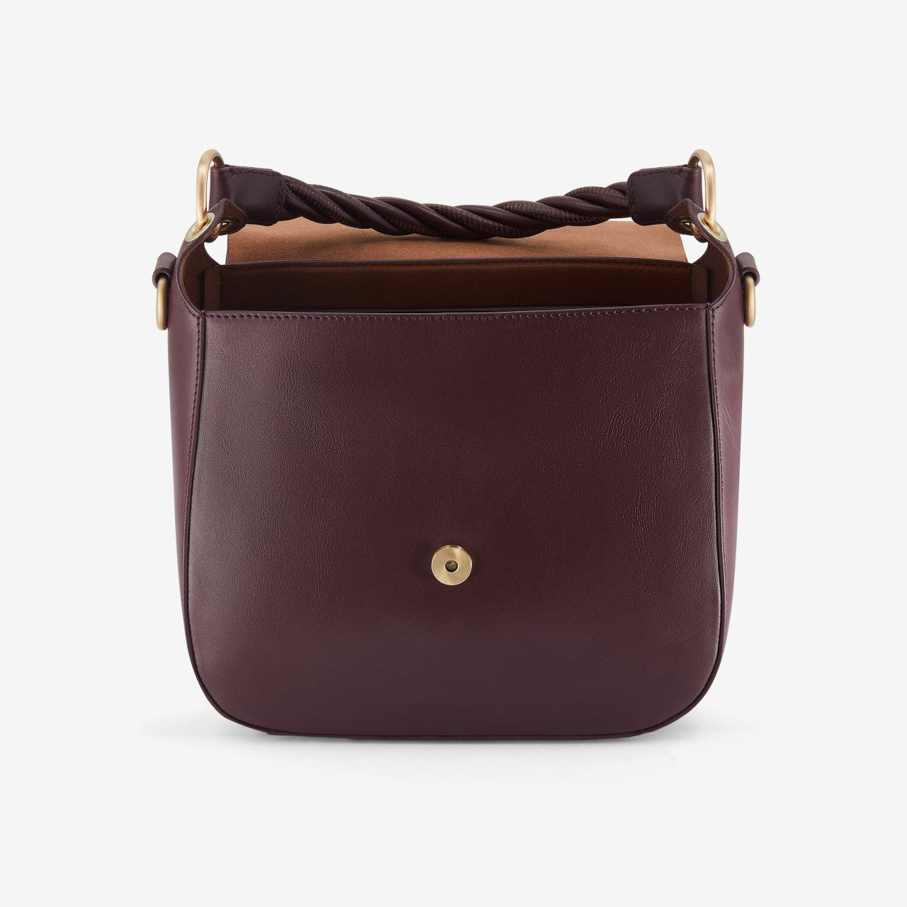 Women Twist Midi Burgundy Leather
