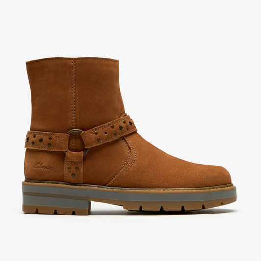 Kids Prague Shine Kid Tan Suede