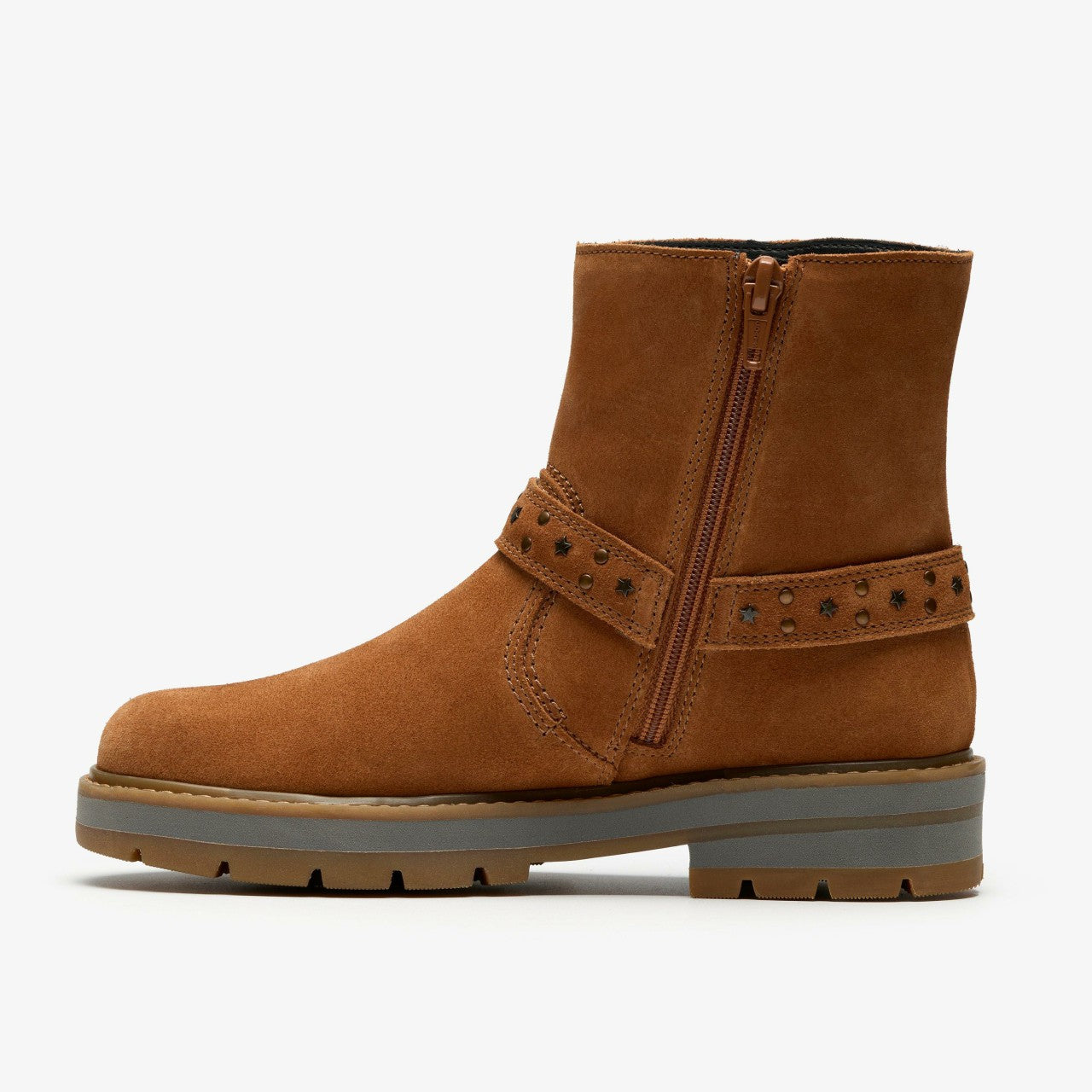 Kids Prague Shine Kid Tan Suede