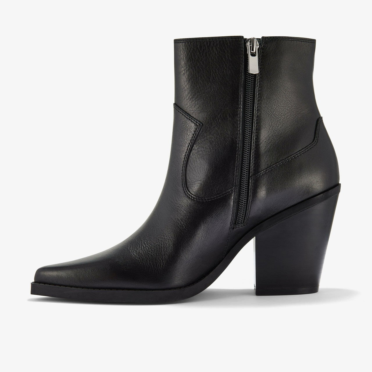 Women Kheda West Black Leather