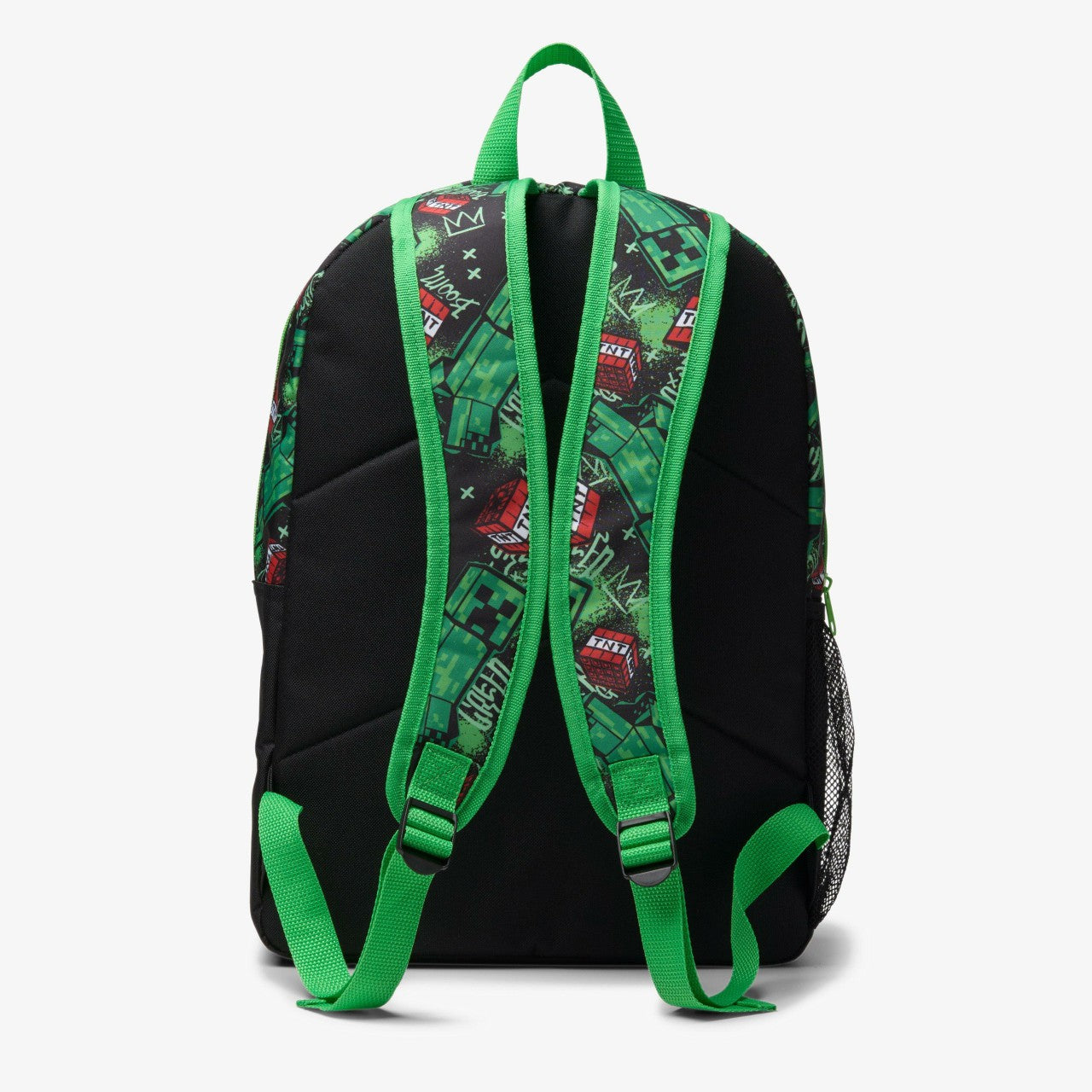 Kids Minecraft Large Backpack Black/Green