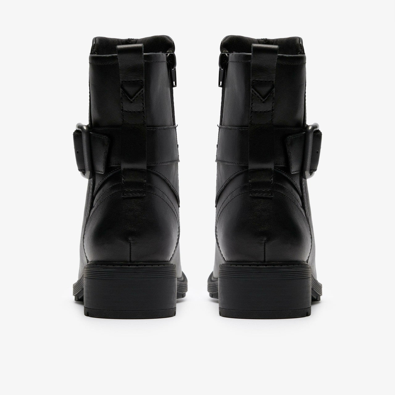 Women Hearth Buckle Black Leather