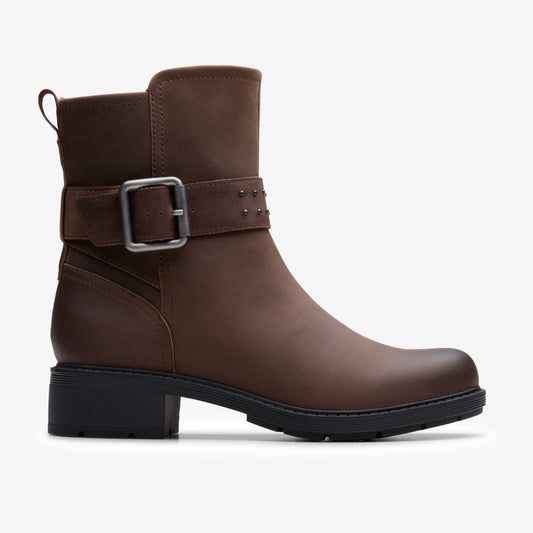 Women Hearth Buckle Dark Brown