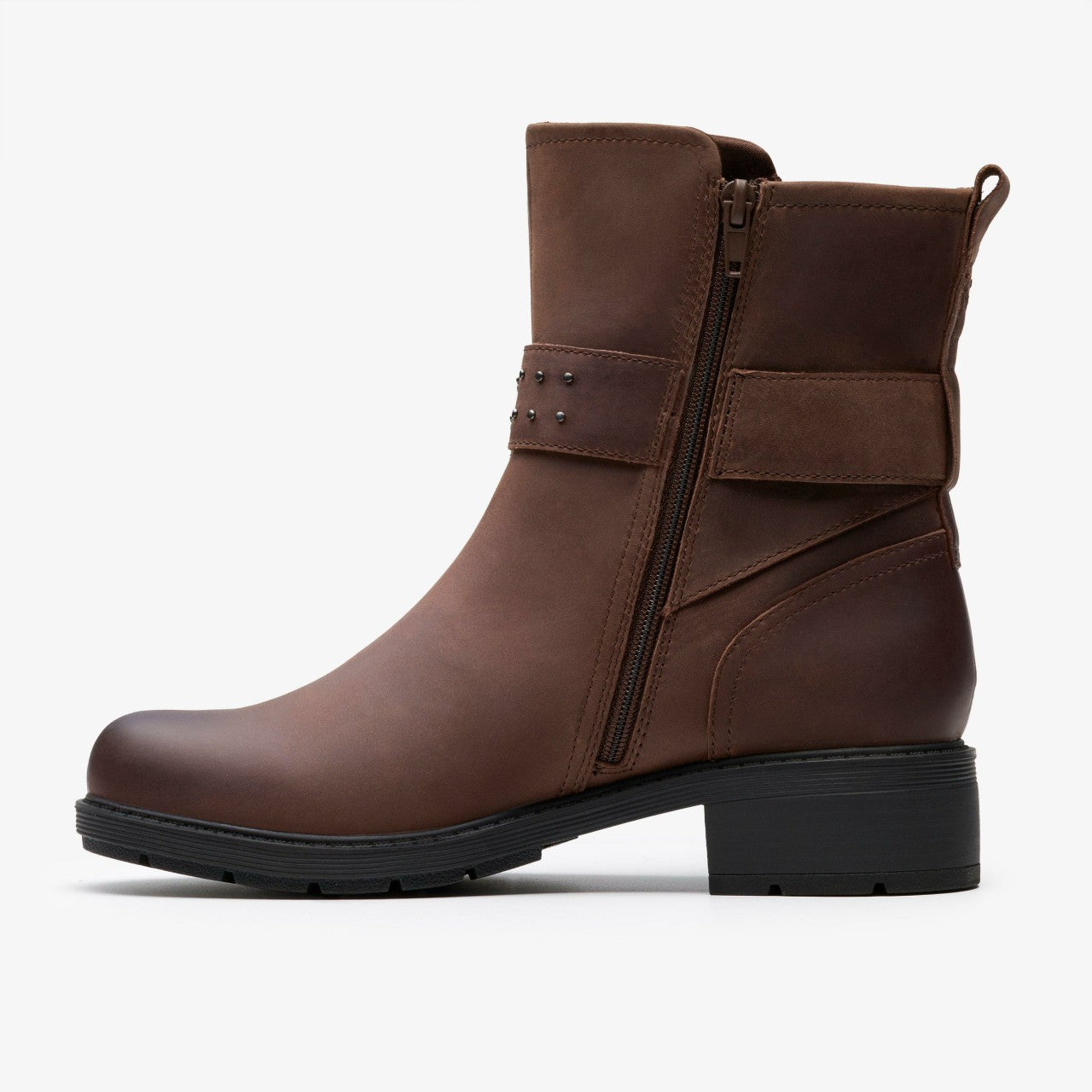 Women Hearth Buckle Dark Brown