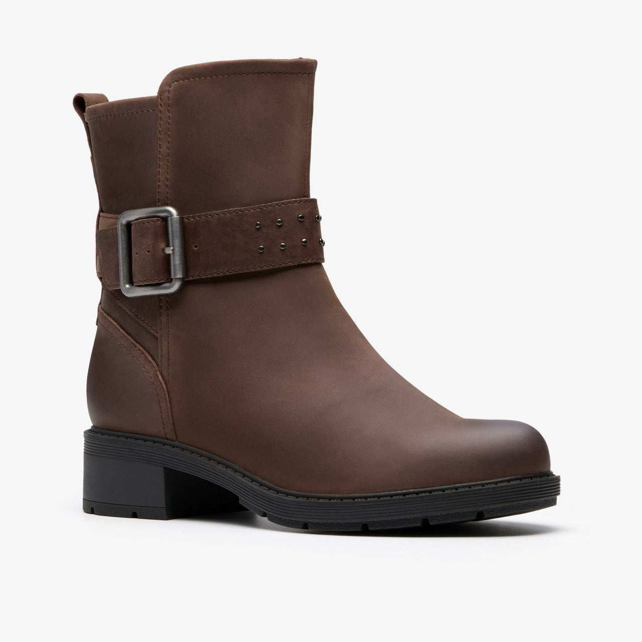 Women Hearth Buckle Dark Brown