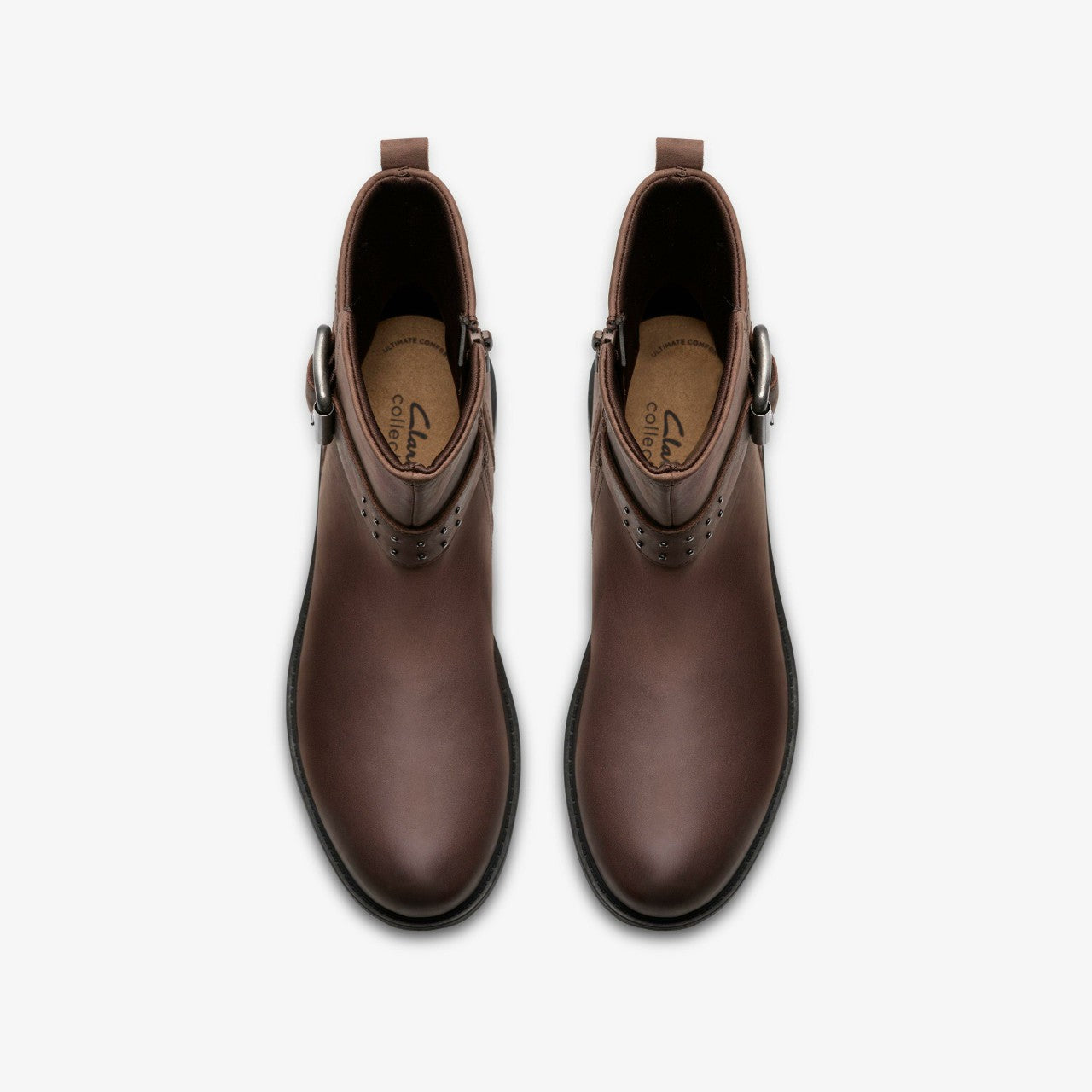 Women Hearth Buckle Dark Brown