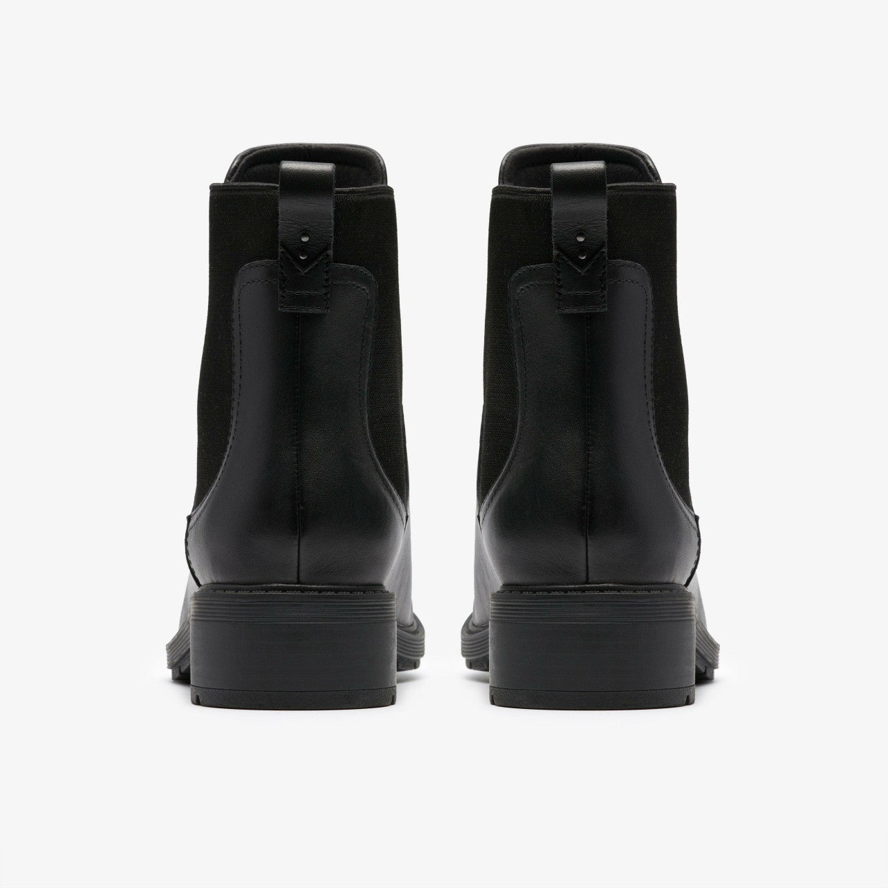 Women Hearth Top Black Leather