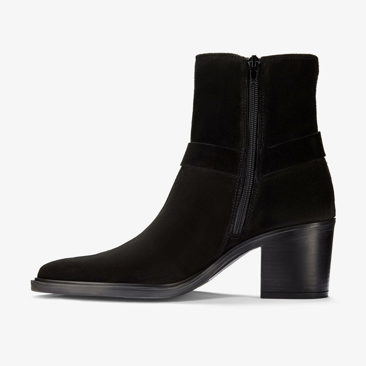 Women Jesse Buckle Black Suede